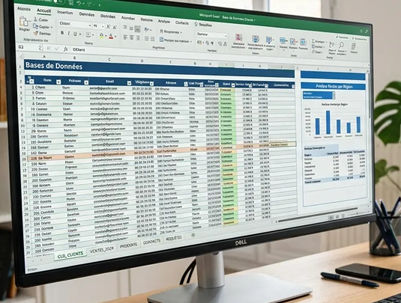 Base de données Excel pour exercice