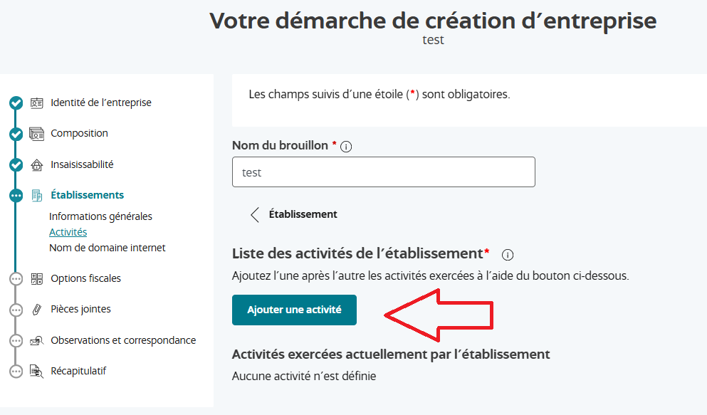procédure création micro-entreprise guichet unique INPI