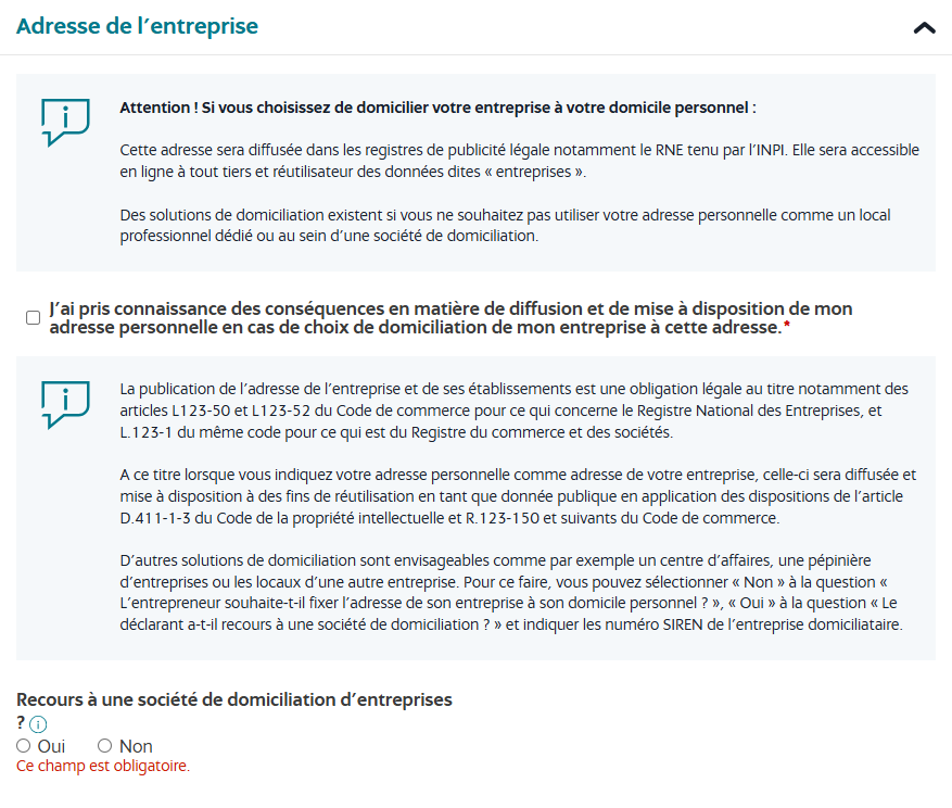 procédure création micro-entreprise INPI