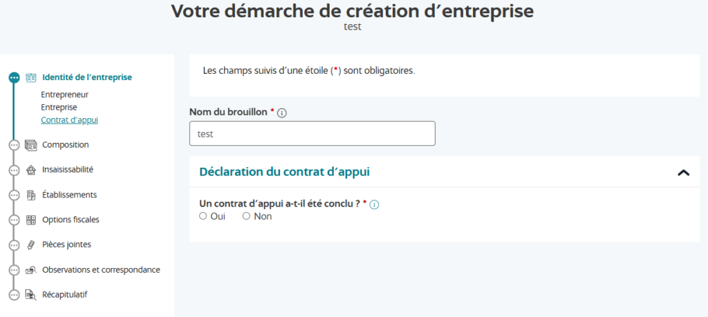procédure création micro-entreprise INPI