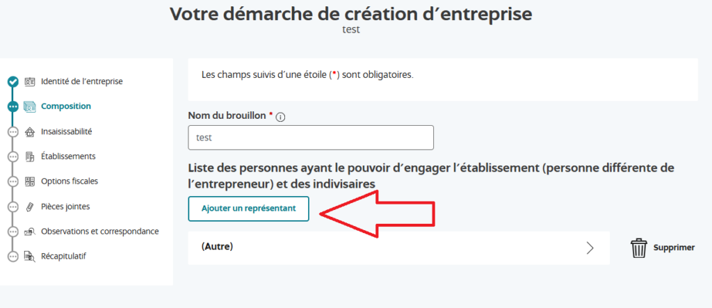 procédure création micro-entreprise INPI